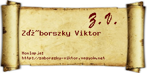 Záborszky Viktor névjegykártya