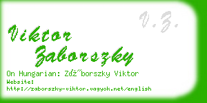 viktor zaborszky business card